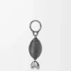 Charm poisson ovale argent vieilli