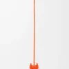 Charm porte-clés insecte feuille en cuir de veau classique orange vif