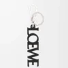 Charm signature LOEWE en cuir de veau lisse Noir