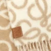 Écharpe Anagram en alpaga et laine mélangés Beige/Blanc