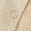 Écharpe Anagram en laine et cachemire Beige
