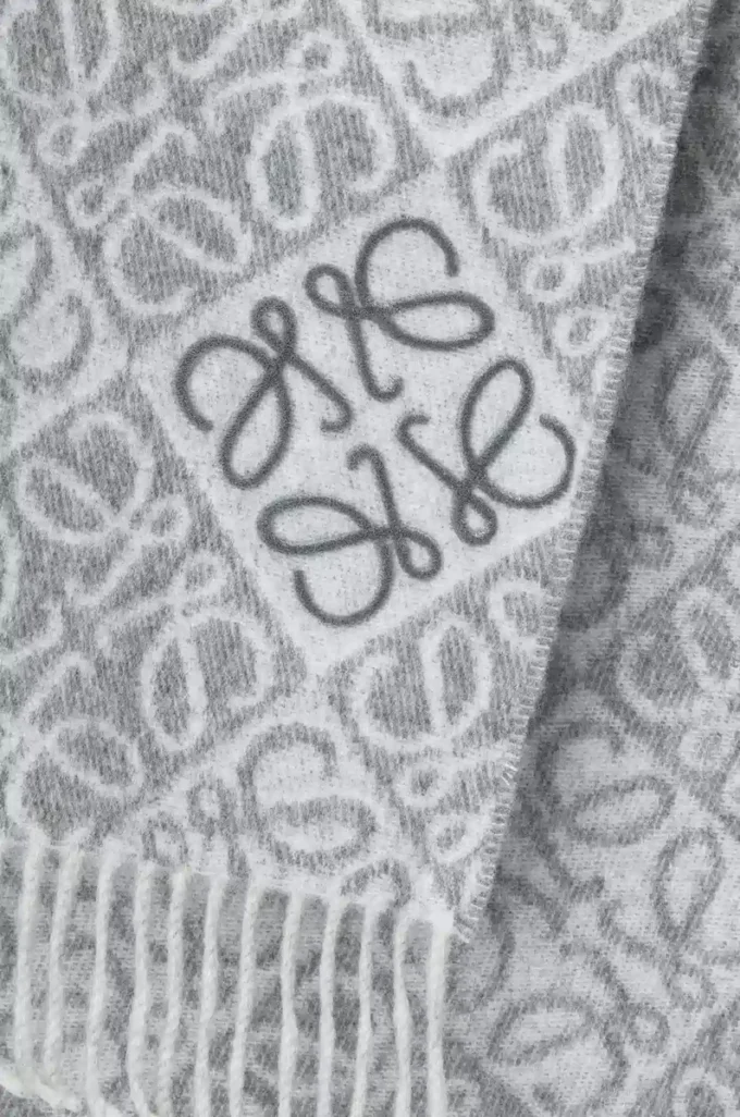 Écharpe Anagram en laine et cachemire Gris
