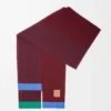 Écharpe asymétrique en laine Vert/Rouge/Multicolore