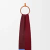 Écharpe asymétrique en laine Vert/Rouge/Multicolore