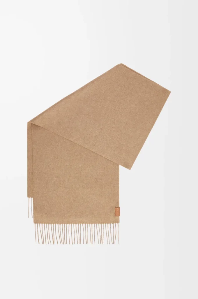 Écharpe en cachemire beige