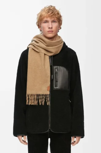 Écharpe en cachemire beige
