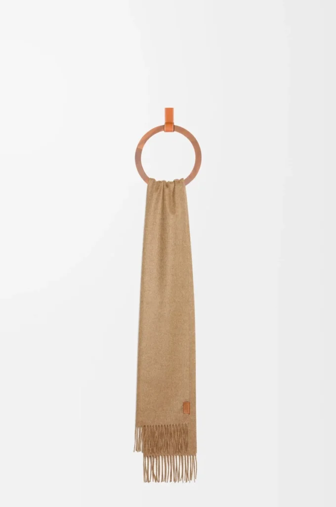 Écharpe en cachemire beige