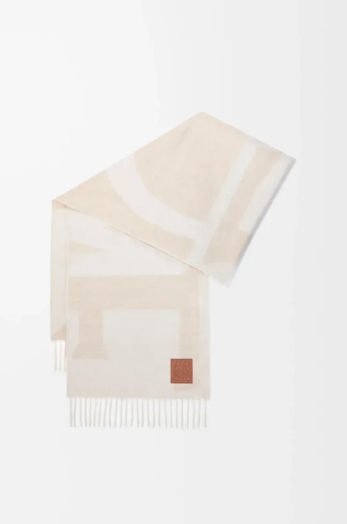 Écharpe en cachemire Beige clair/Beige