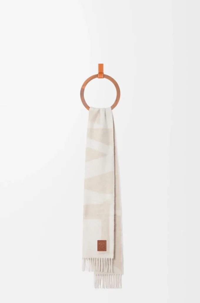 Écharpe en cachemire Beige clair/Beige