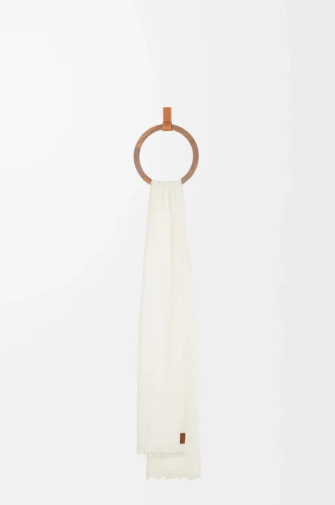 Écharpe en cachemire blanc