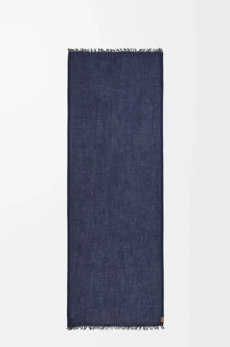 Écharpe en cachemire bleu marine