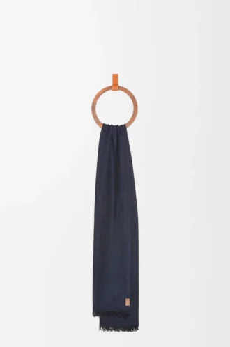 Écharpe en cachemire bleu marine