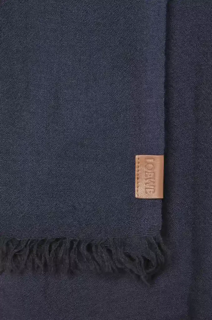 Écharpe en cachemire bleu marine