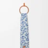 Écharpe en laine et alpaga mélangés Bleu/Multicolore
