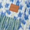 Écharpe en laine et alpaga mélangés Bleu/Multicolore