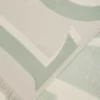 Écharpe en laine et cachemire beige clair/vert clair