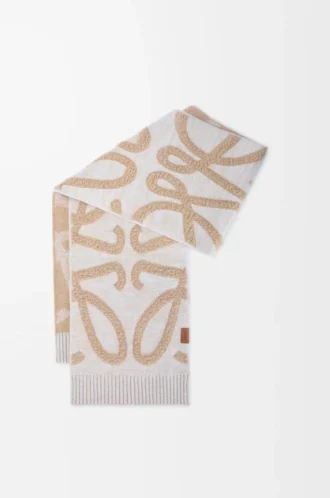 Écharpe en laine et cachemire Beige mélangé
