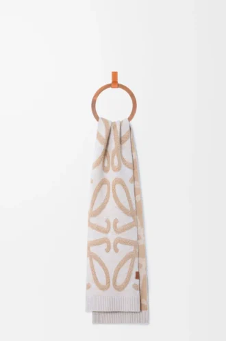 Écharpe en laine et cachemire Beige mélangé