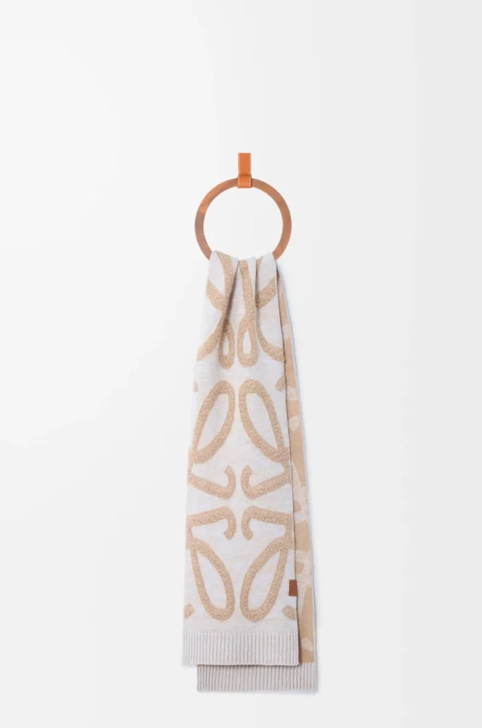 Écharpe en laine et cachemire Beige mélangé