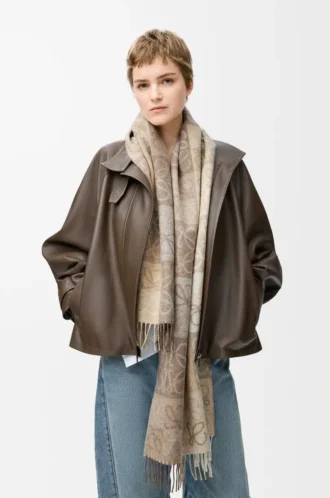 Écharpe en laine et cachemire Blanc/Beige