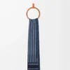 Écharpe en laine et cachemire bleu marine foncé