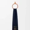 Écharpe en laine et cachemire bleu marine foncé