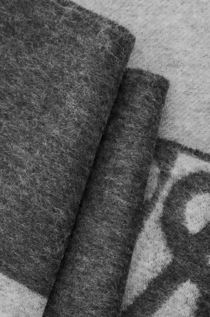 Écharpe en laine et cachemire Gris foncé/Gris clair