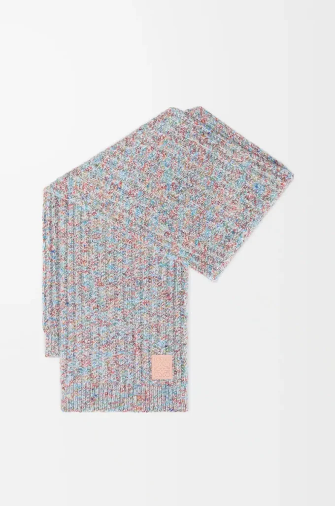Écharpe en laine et cachemire multicolore