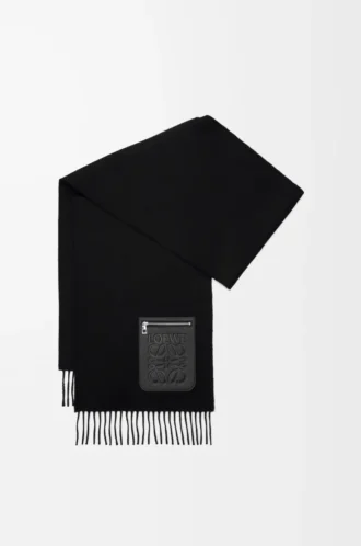 Écharpe en laine et cachemire Noir