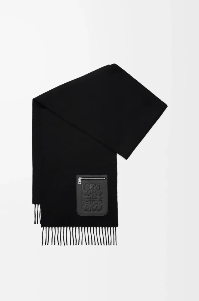 Écharpe en laine et cachemire Noir