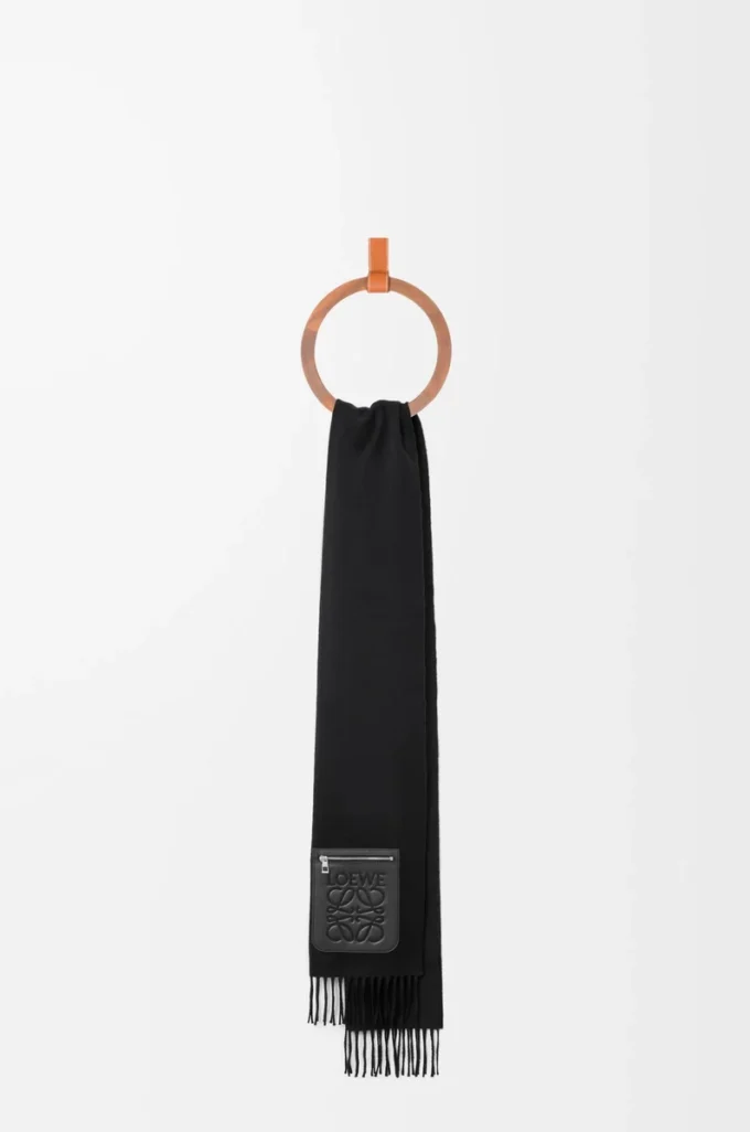 Écharpe en laine et cachemire Noir