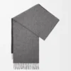 Écharpe en laine et cachemire Noir/Gris