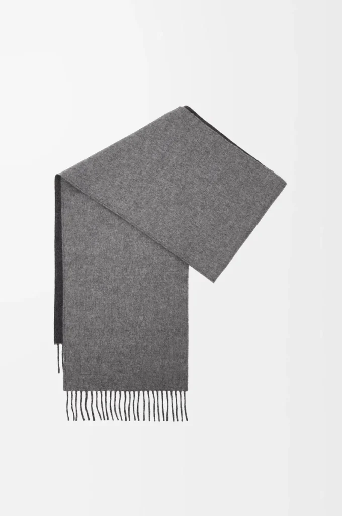 Écharpe en laine et cachemire Noir/Gris