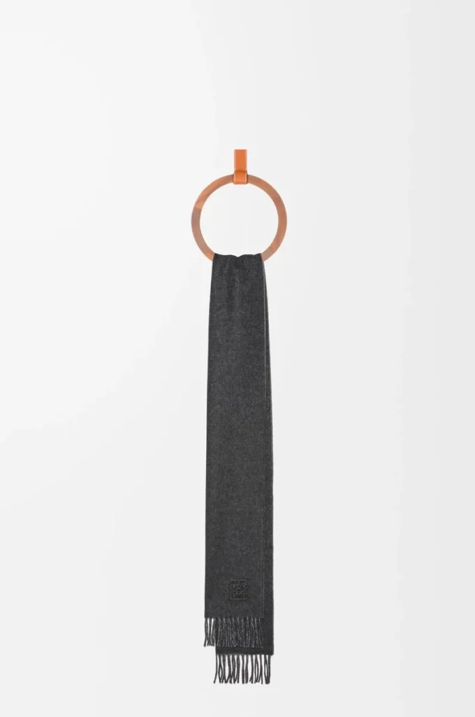 Écharpe en laine et cachemire Noir/Gris