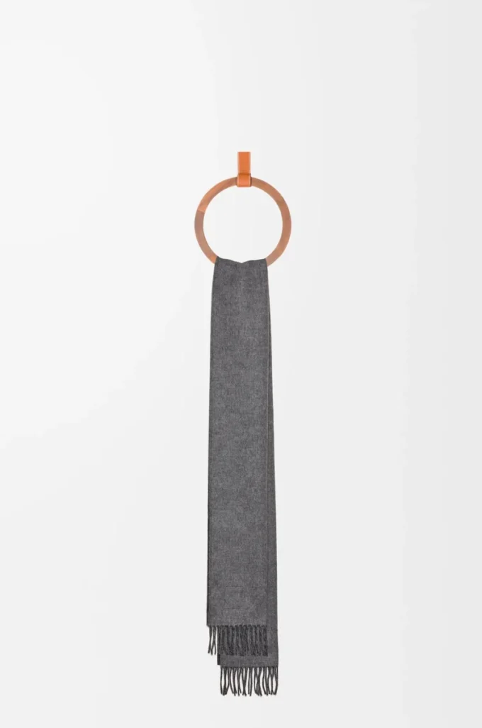 Écharpe en laine et cachemire Noir/Gris
