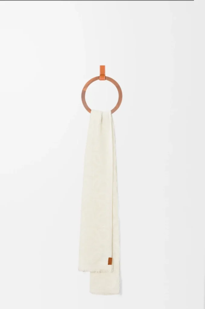 Écharpe en laine et soie Blanc