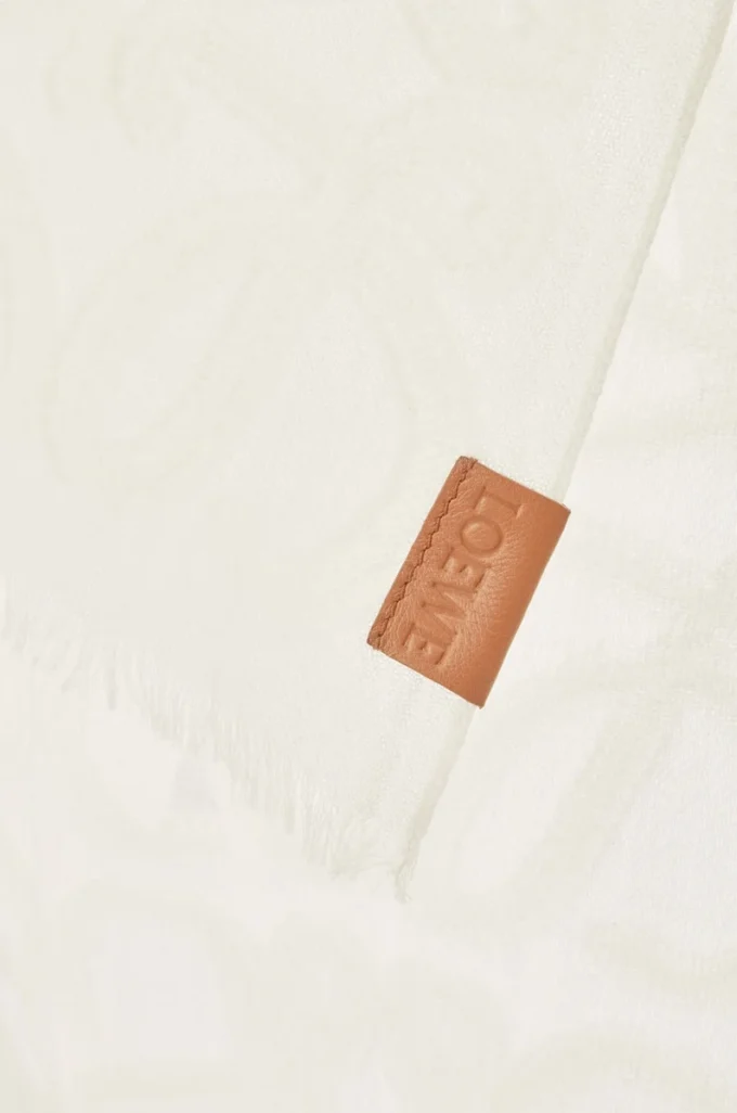 Écharpe en laine et soie Blanc