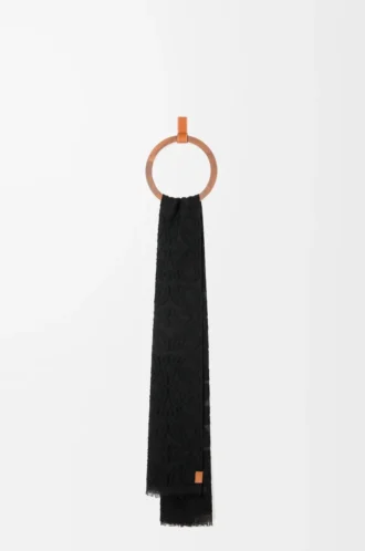 Écharpe en laine et soie Noir