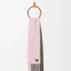 Écharpe en mélange d’alpaga et de laine rose pâle/vert kaki Écharpe en mélange d’alpaga et de laine rose pâle/vert kaki