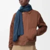Écharpe en soie et laine Bleu marine