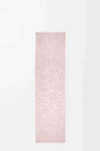 Écharpe en soie et laine Rose glacé