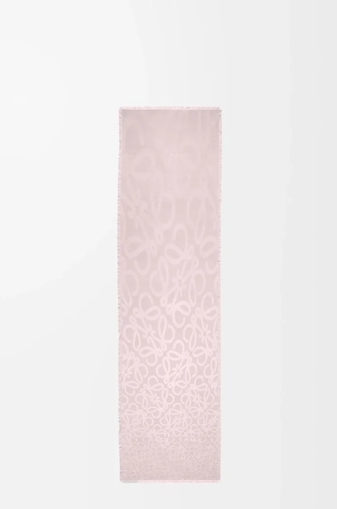 Écharpe en soie et laine Rose glacé