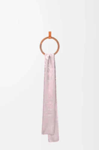 Écharpe en soie et laine Rose glacé