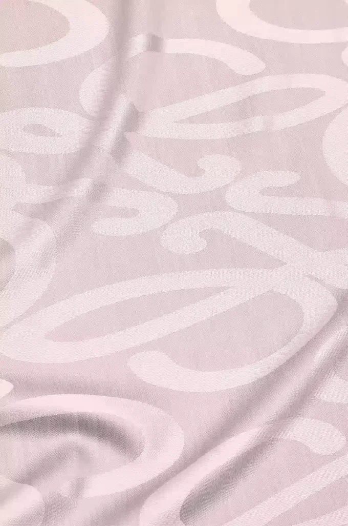 Écharpe en soie et laine Rose glacé