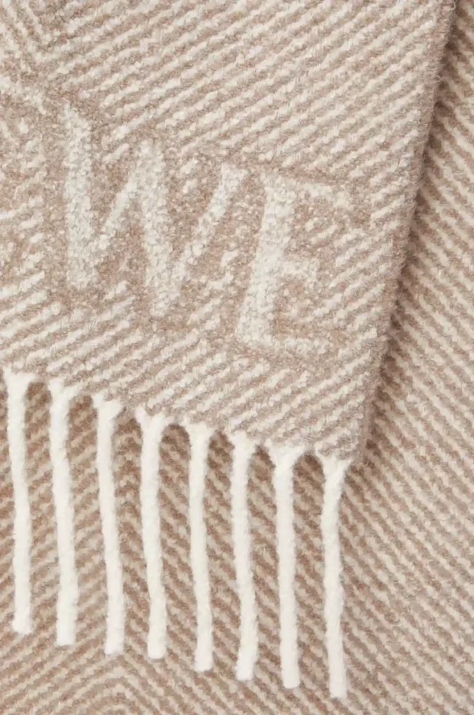 Écharpe LOEWE en mélange d&rsquo;alpaga et de laine Beige/Écru