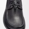 Chaussures bateau Campo en cuir de veau souple Noir