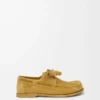 Chaussures bateau Campo en cuir de veau suédé Medium Tabacco
