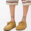 Chaussures bateau Campo en cuir de veau suédé Medium Tabacco