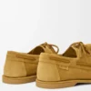 Chaussures bateau Campo en cuir de veau suédé Medium Tabacco