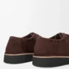 Chaussures à lacets Faro en cuir de veau suédé marron foncé